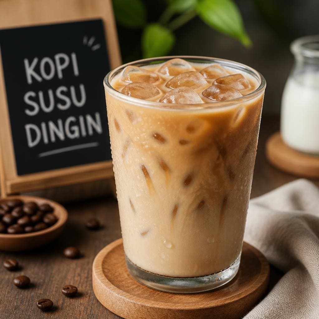 Kopi Susu dingin Warkop 88 dengan rasa creamy dan menyegarkan